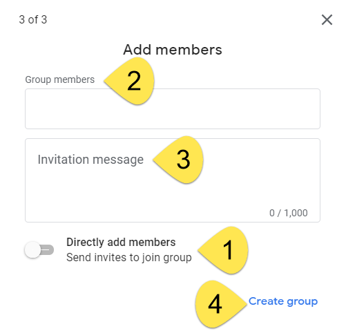 initial membership settings for invitations