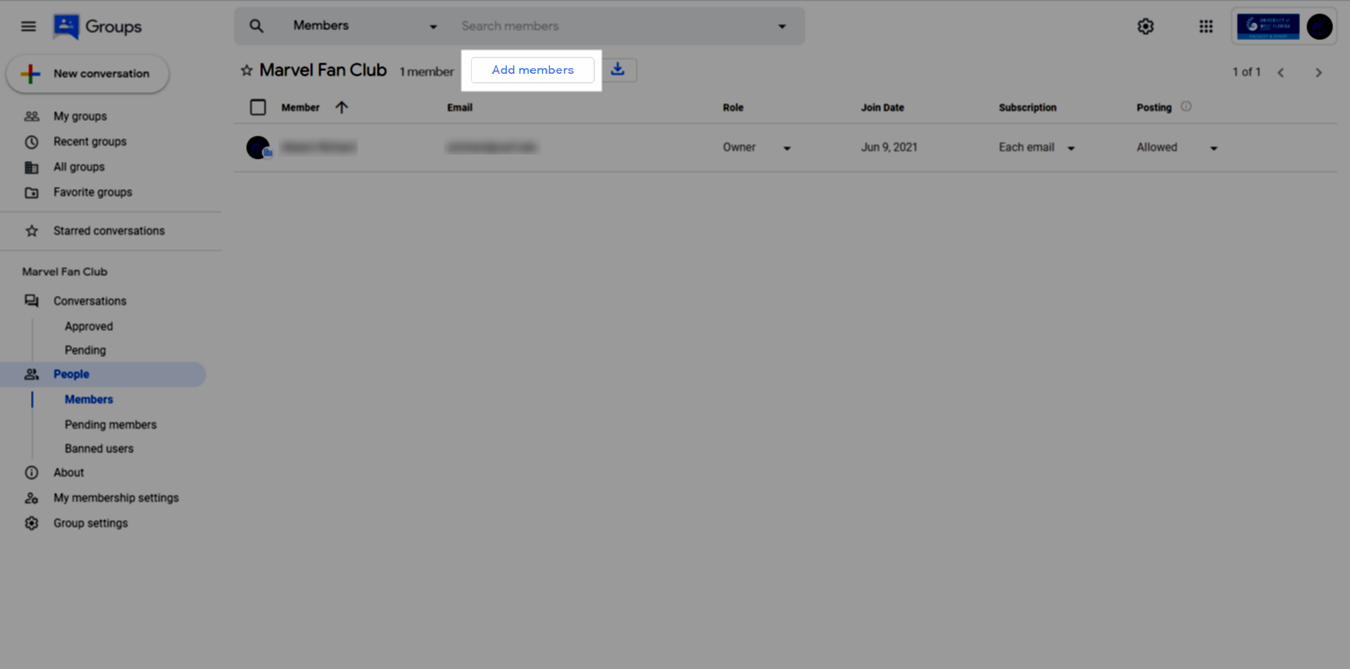 Add Members button
