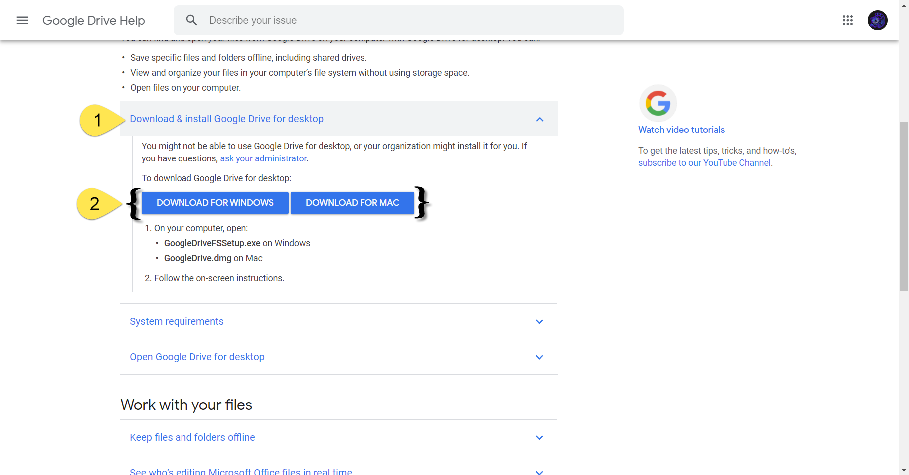 Google Drive Instructions