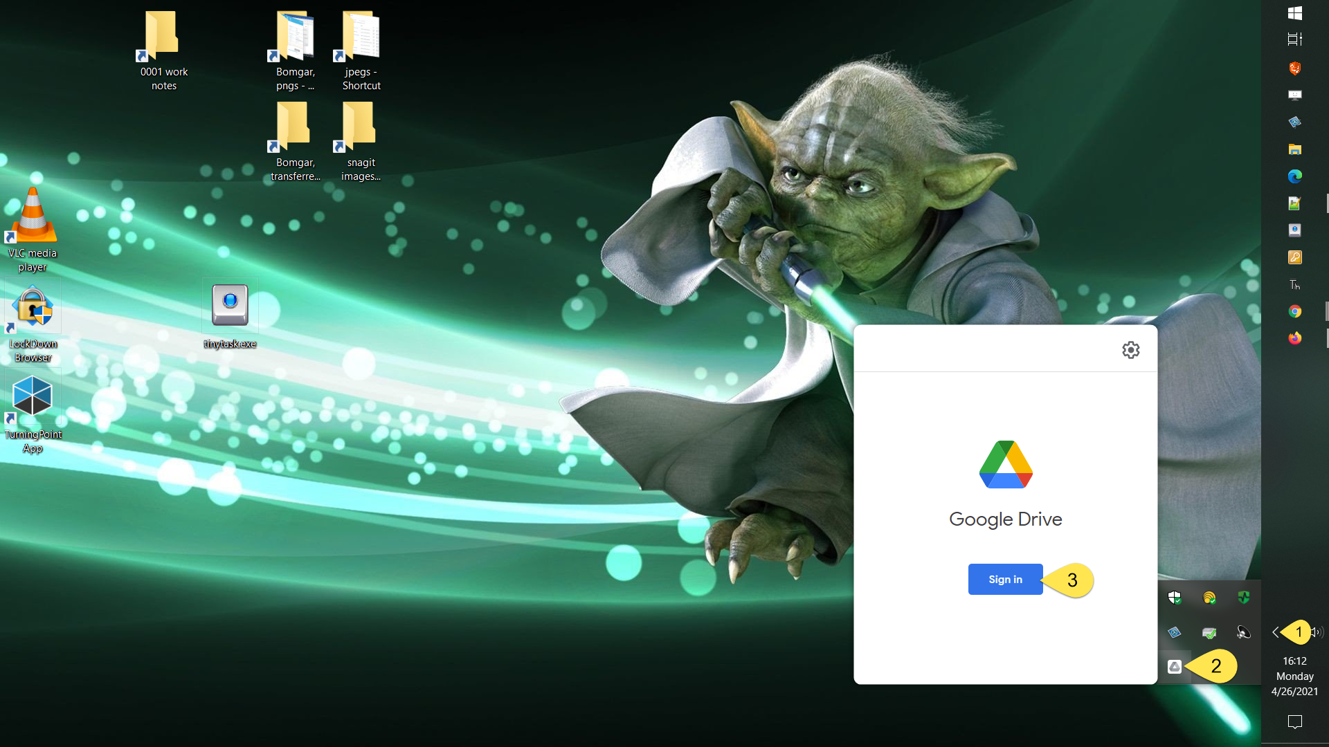 signing in to Google Drive for Desktop