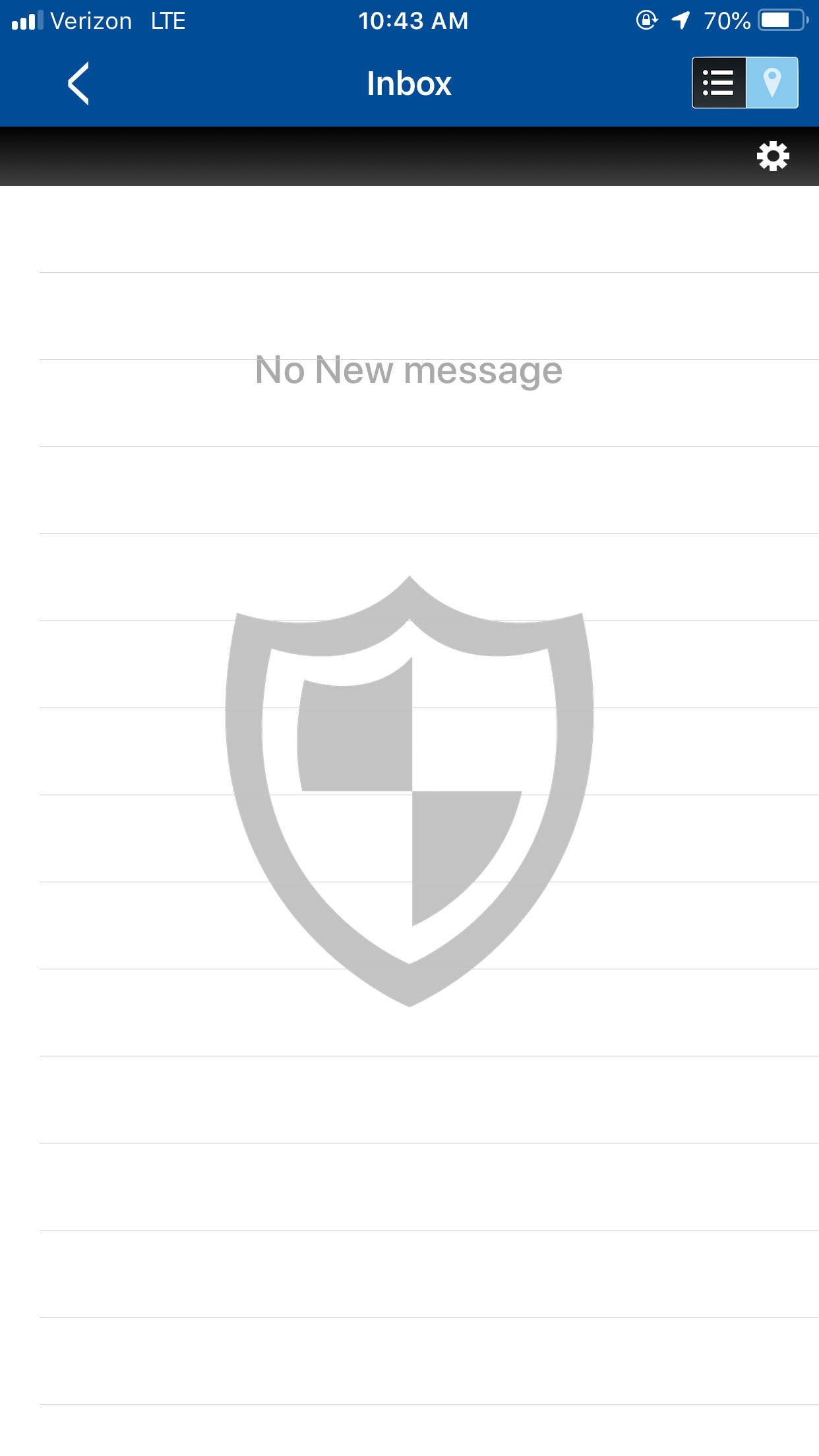 screenshot of inbox
