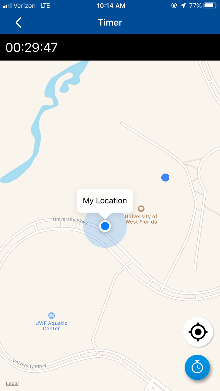 current location on a map