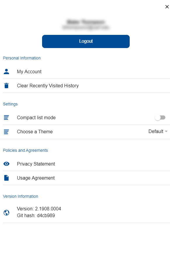 MyUWF settings page