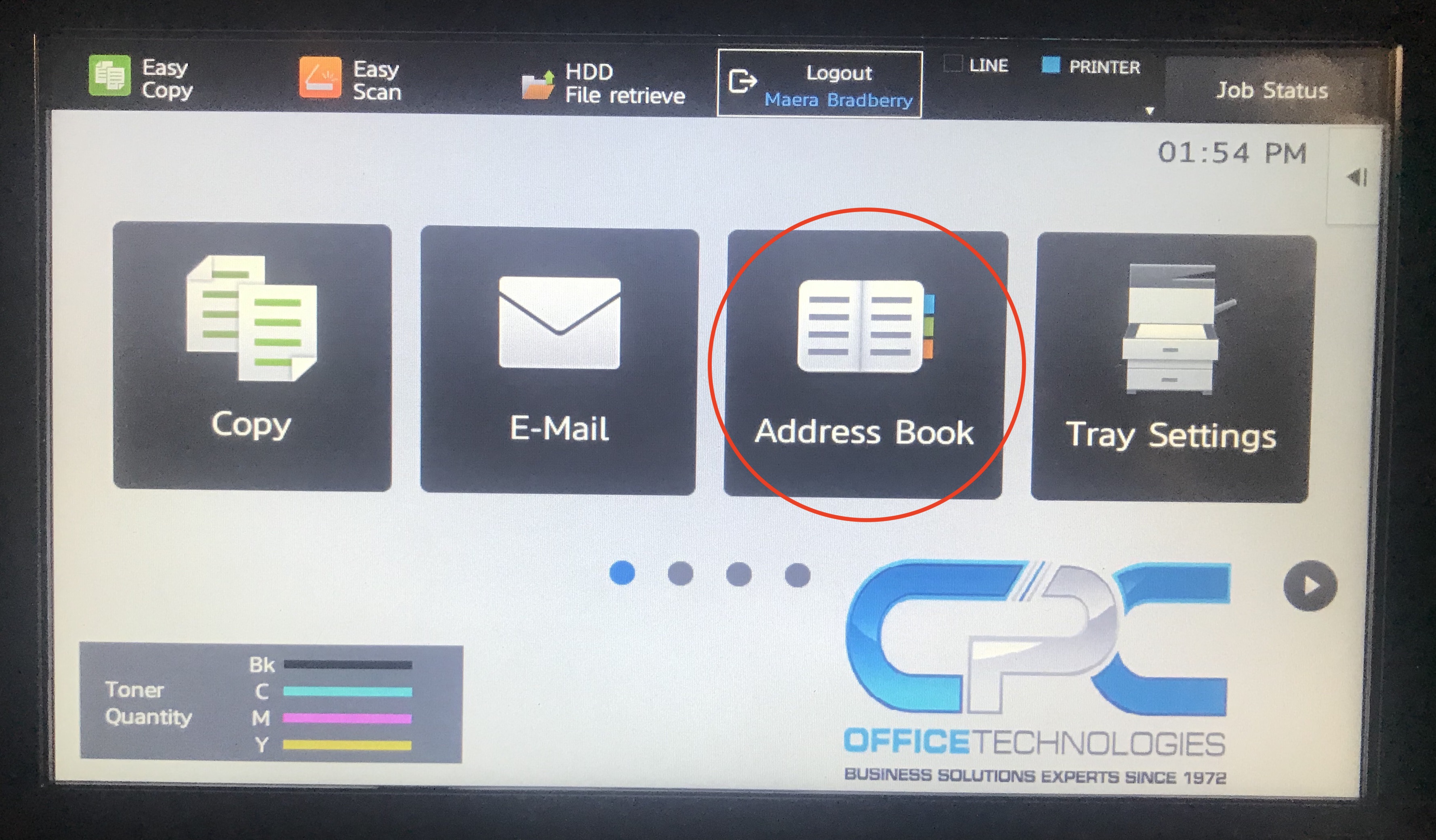 Address Book button