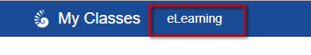 eLearning link within the My Classes app