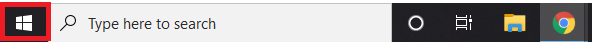 UWF Public Knowledge Base > Locating your computer name > start.PNG Windows 10 start