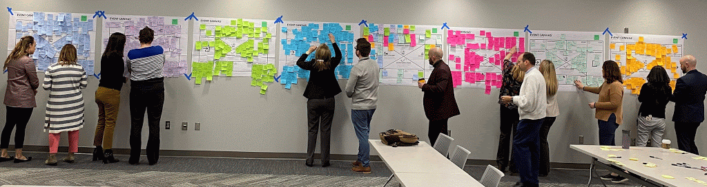 users brainstorming on boards