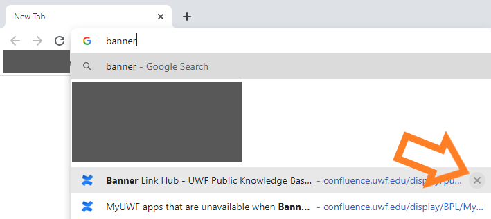 X button for individual suggestions