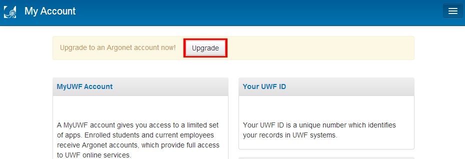 Upgrade button