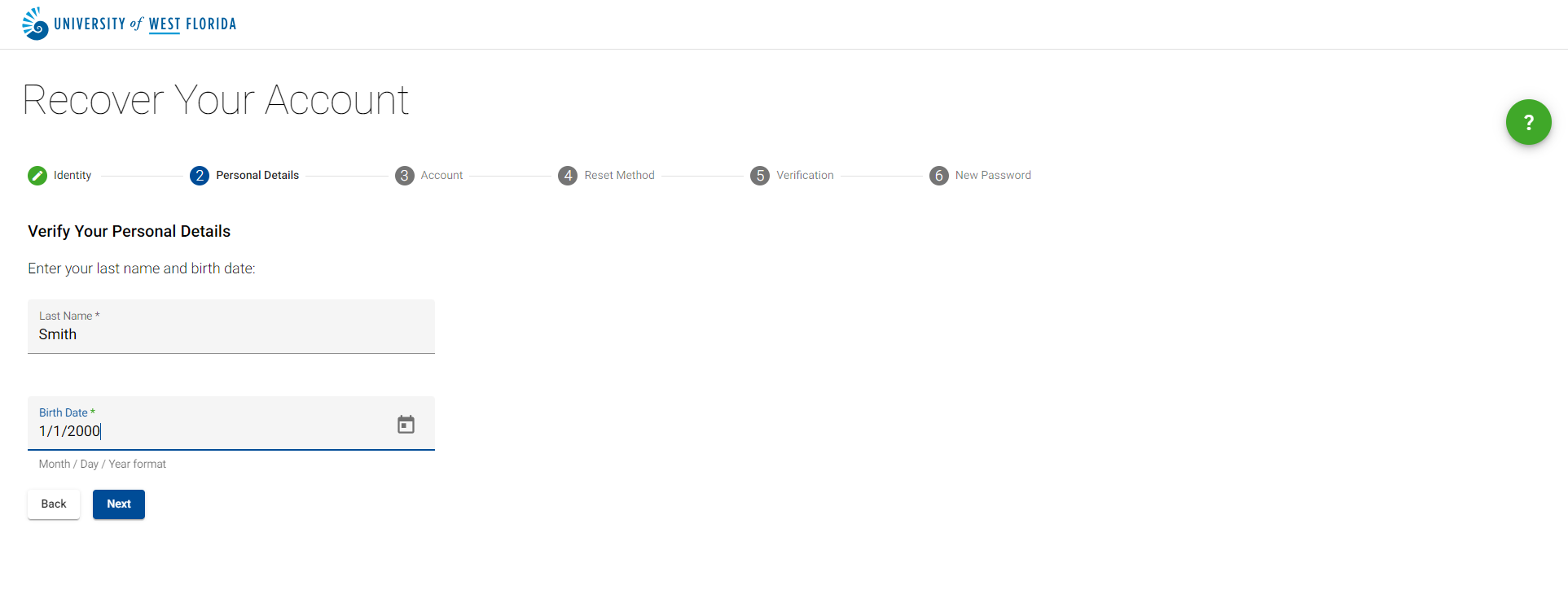 Recover Your Account Recover your account last name and date of birth