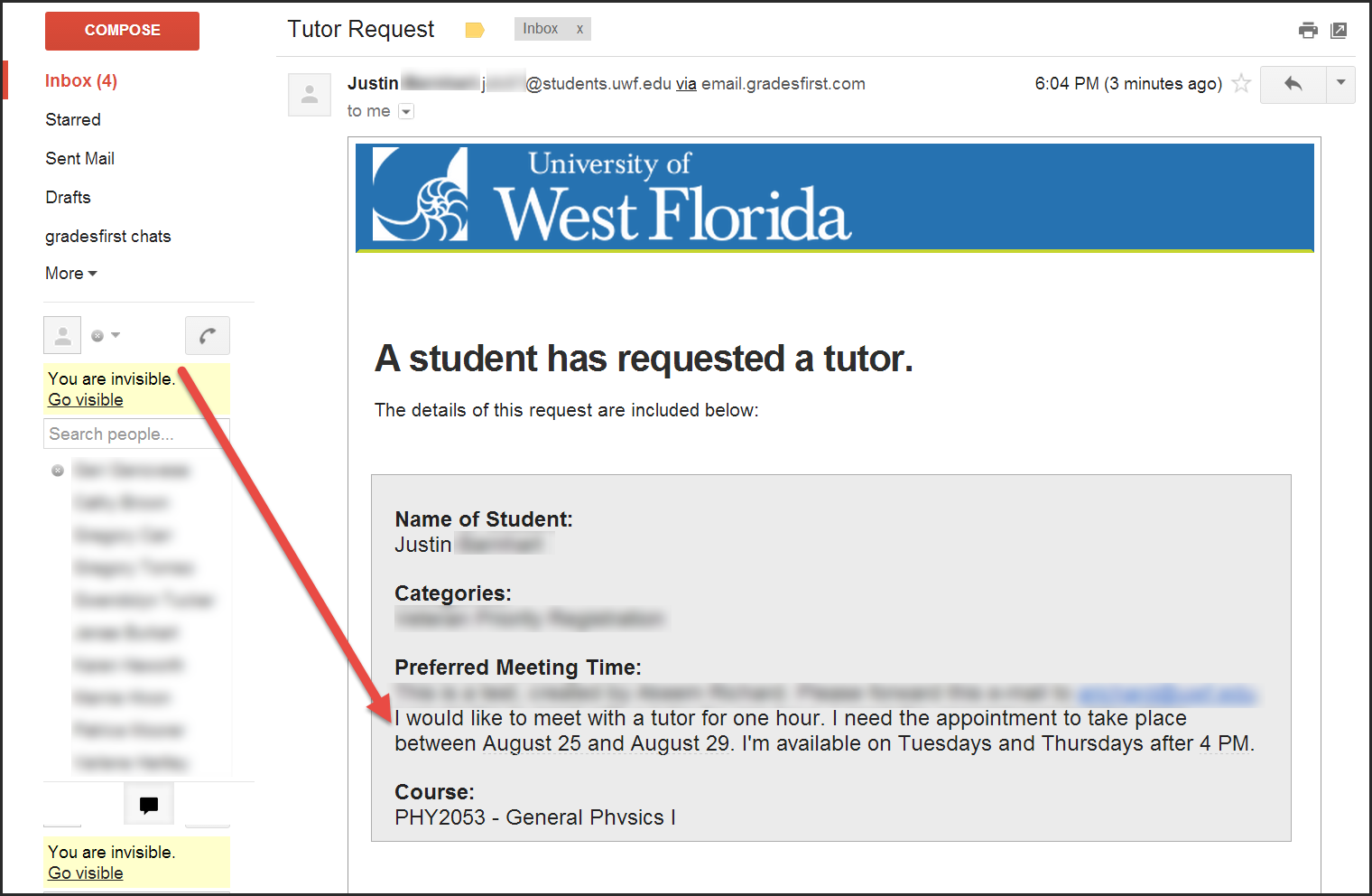 preferred meeting time listed