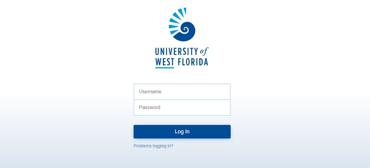MyUWF login screen