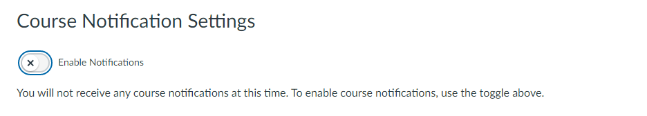 Enable Notifications toggle switch off