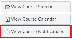 View Course Notifications button