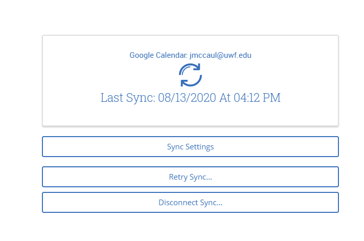 Last sync timestamp