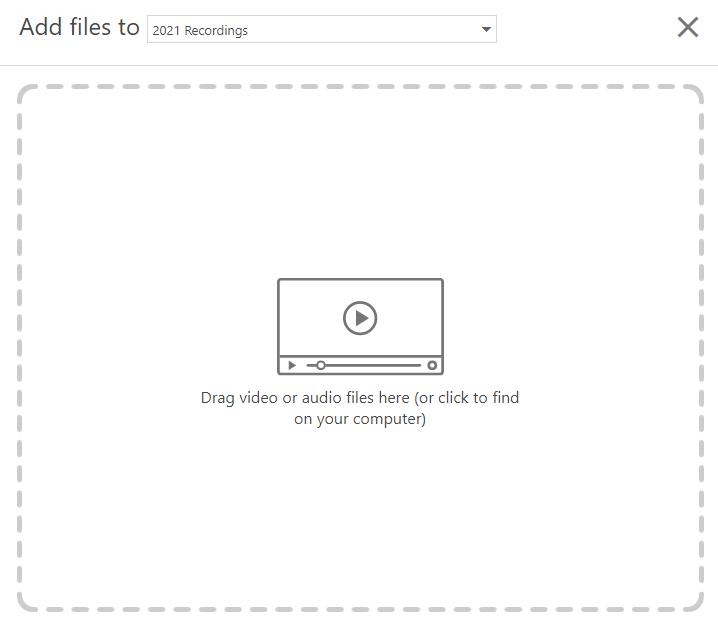 location to drop dragged files to
