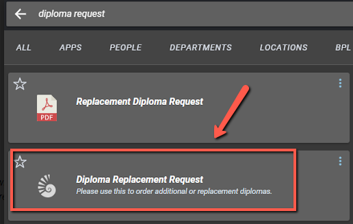 UWF Public Knowledge Base > How to Submit a Diploma Request > image2021-9-8_9-18-14.png Diploma Replacement Request app