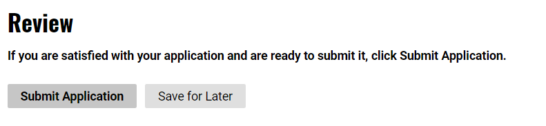 'Submit Application' button