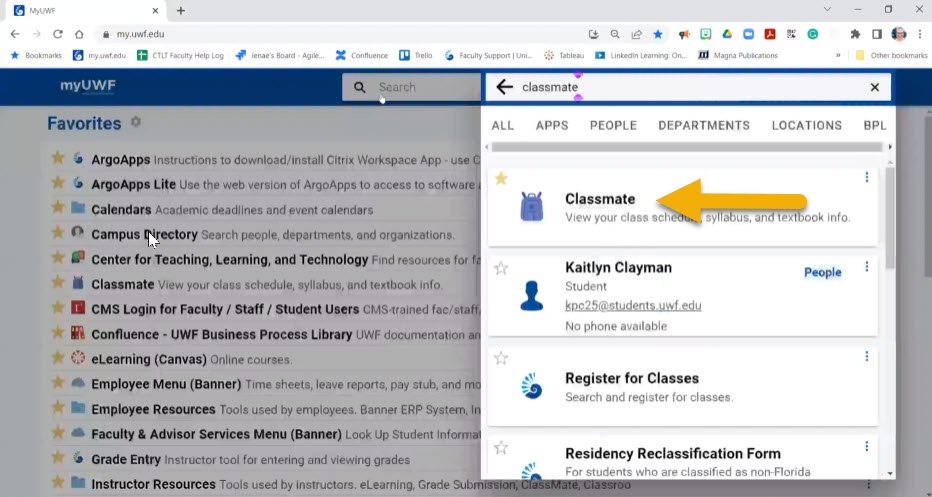 'Click on the Classmate' app