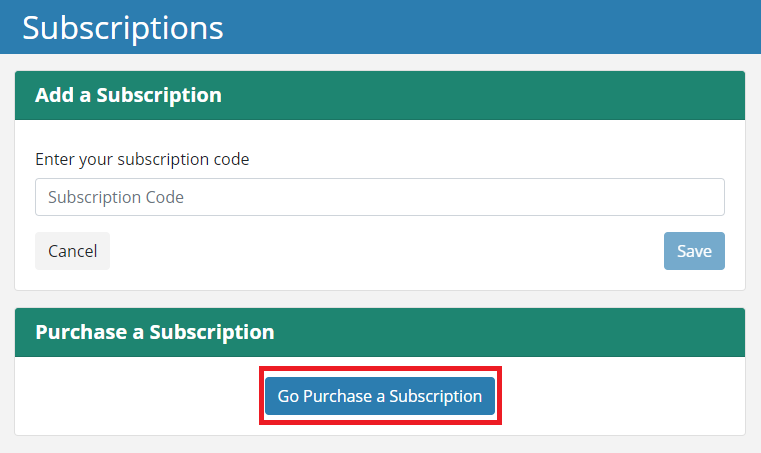 Go Purchase a Subscription button