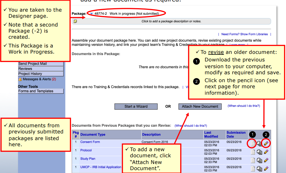 Screen shot of pencil icon next to documents