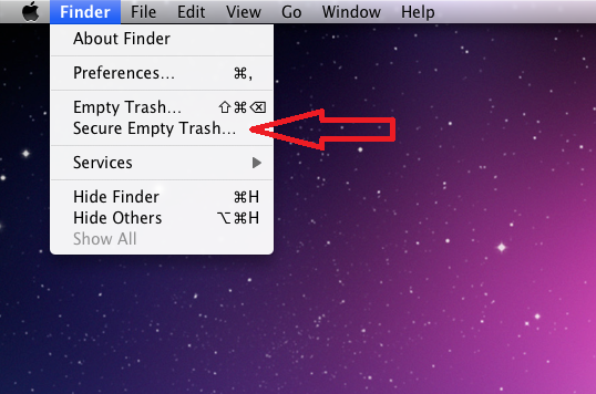 'Secure Empty Trash' option