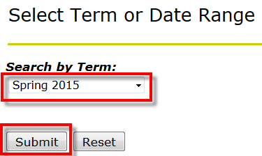 dropdown for Term 