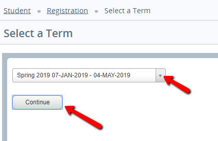 UWF Public Knowledge Base > Searching for Course Offerings > image2019-2-6_13-48-34.png term dropdown menu