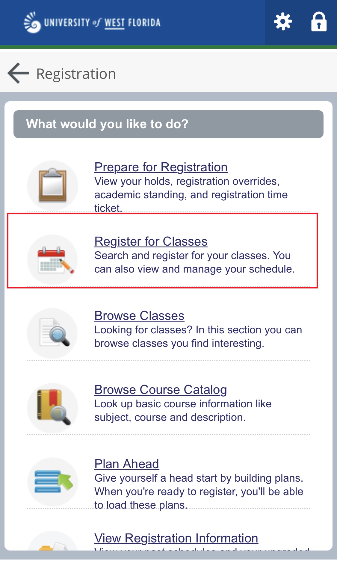UWF Public Knowledge Base > Registering for Courses > IMG_7387.PNG