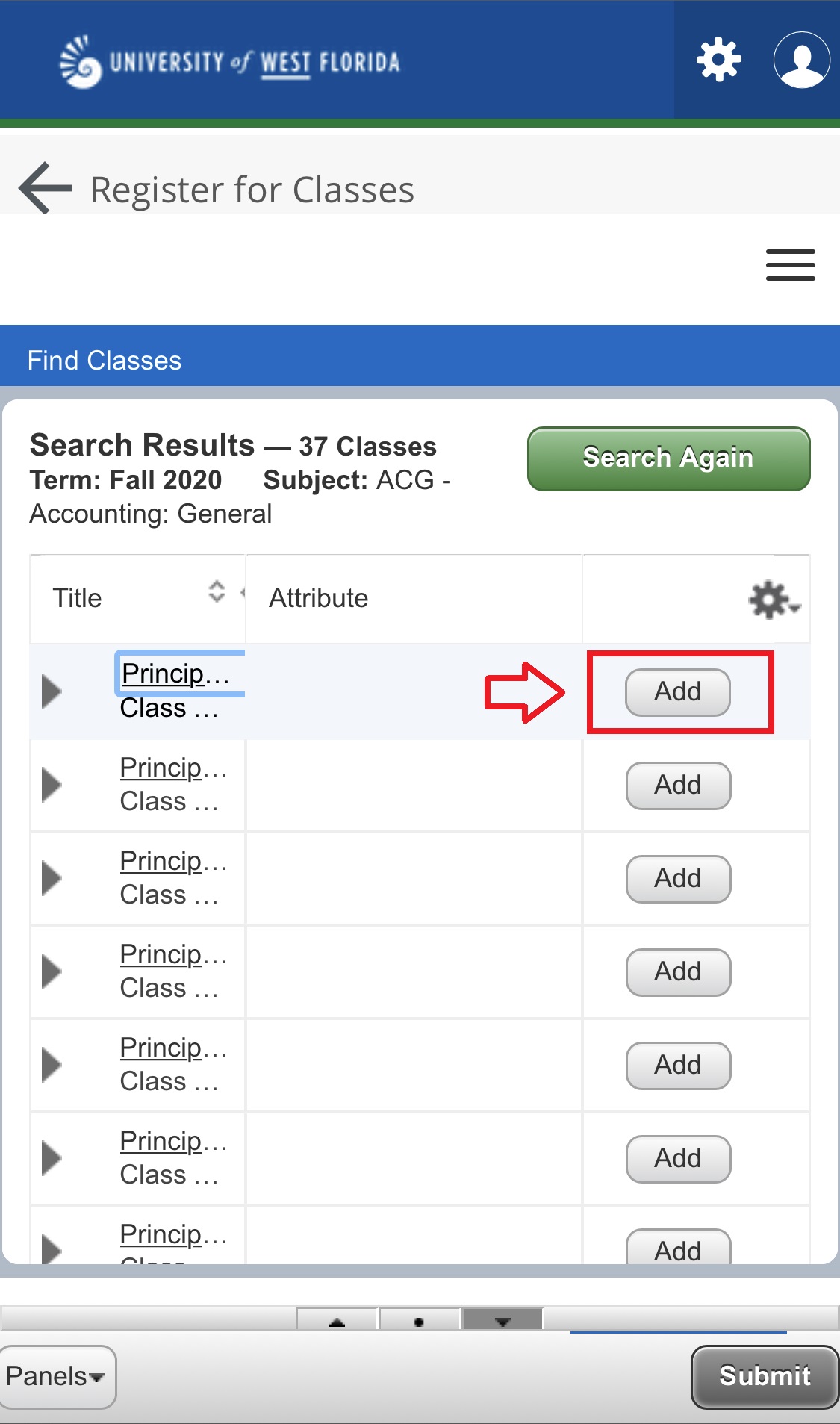 UWF Public Knowledge Base > Registering for Courses > IMG_7398.PNG
