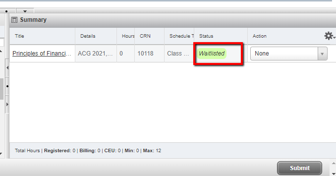 UWF Public Knowledge Base > Registering for Courses > image2019-2-8_16-40-30.png Waitlisted status