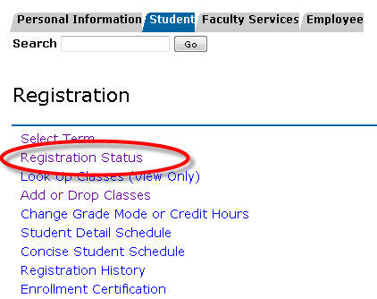 UWF Public Knowledge Base > Viewing Holds > 1-24-2014 4-04-12 PM.png registration status link
