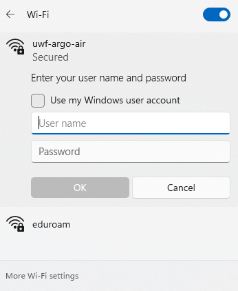 credentials page