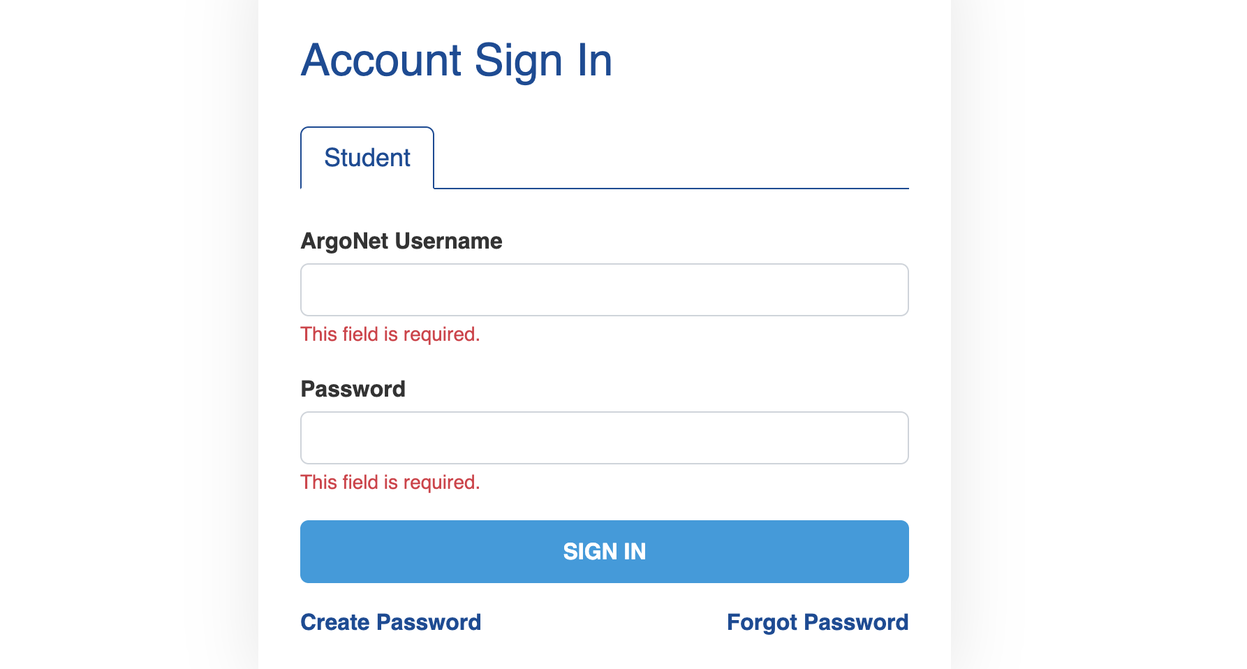 Login Screen