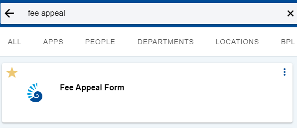 Fee Appeal