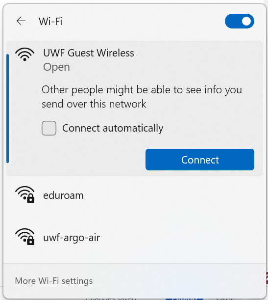 Connecting to Guest Wireless