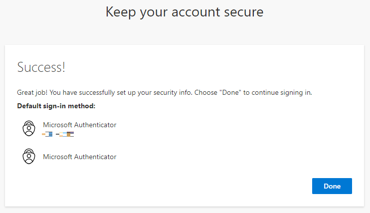 Microsoft Authenticator Default Method