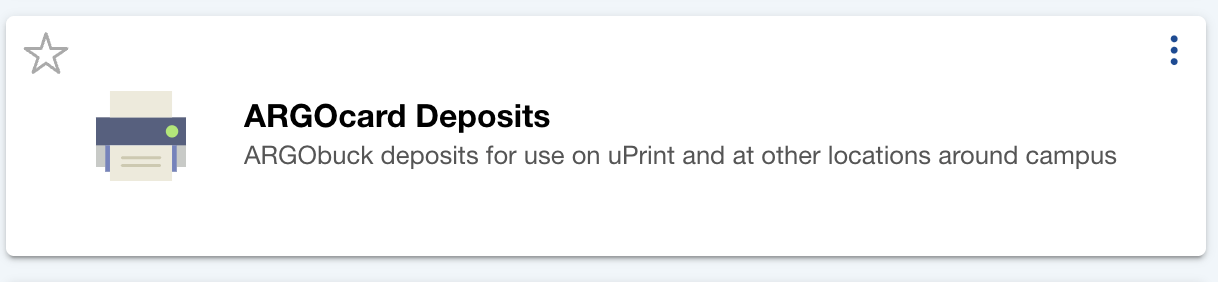 ArgoCard Deposits Icon on MyUWF