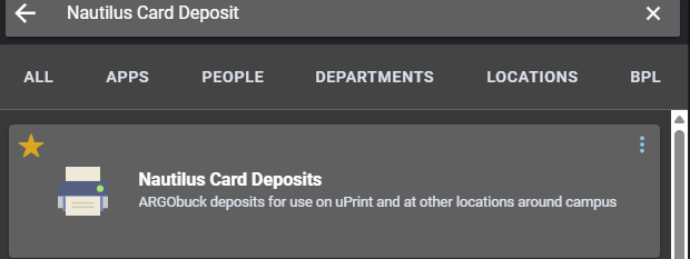 Nautilus Card Deposit