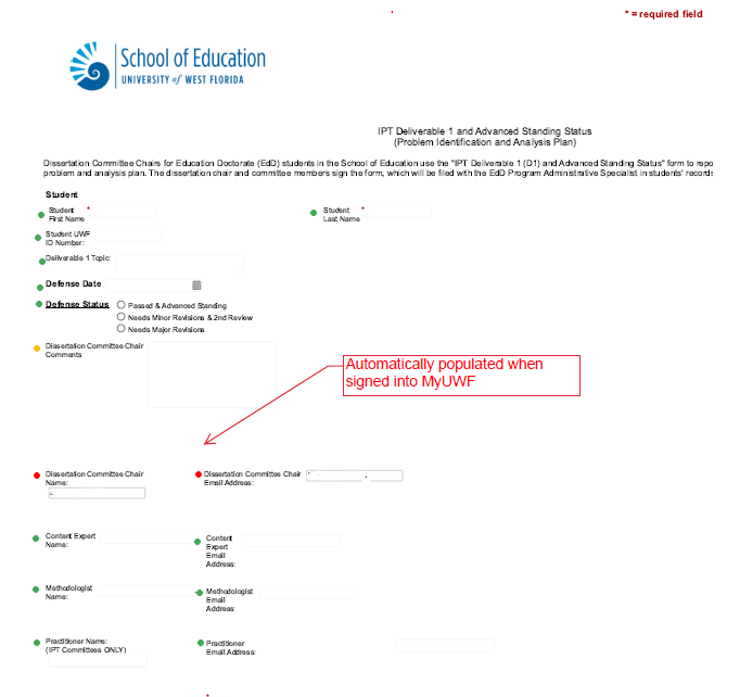 Image of form completion steps
