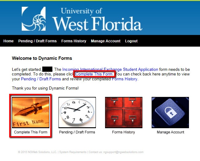 UWF Public Knowledge Base > Completing the Incoming International Exchange Application (for advisors) > ADV44.jpg