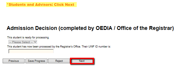 UWF Public Knowledge Base > Completing the Incoming International Exchange Application (for advisors) > ADV7.png
