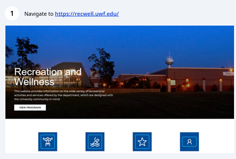 Recwell Fusion Portal home screen