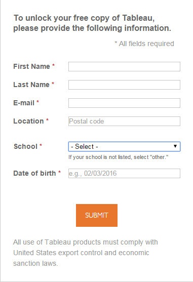 Personal Information fields