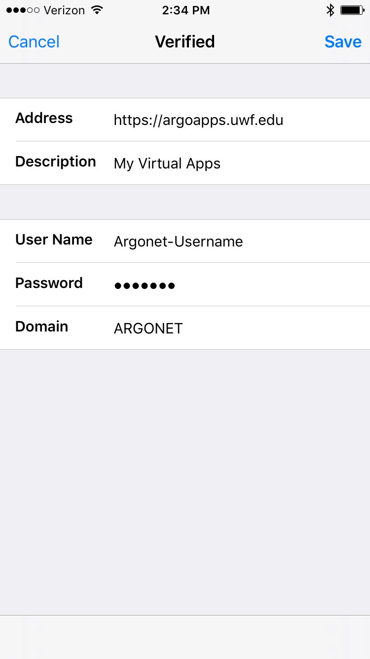 screenshot of window where end user enters Argonet username and password