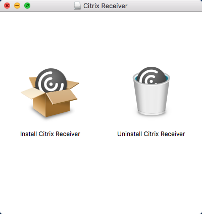 install citrix receiver window