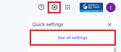 'See all settings' button