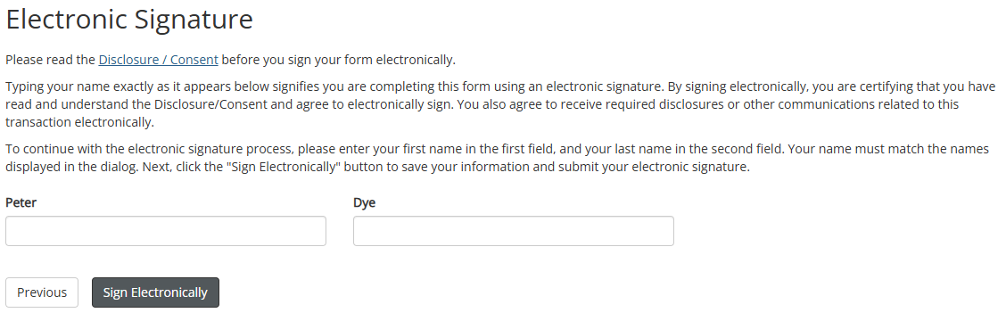 Electronic Signature
