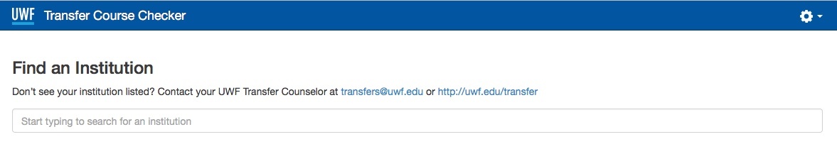 search for an institution