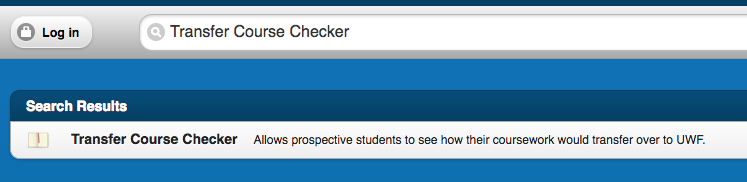 Transfer Course Checker app